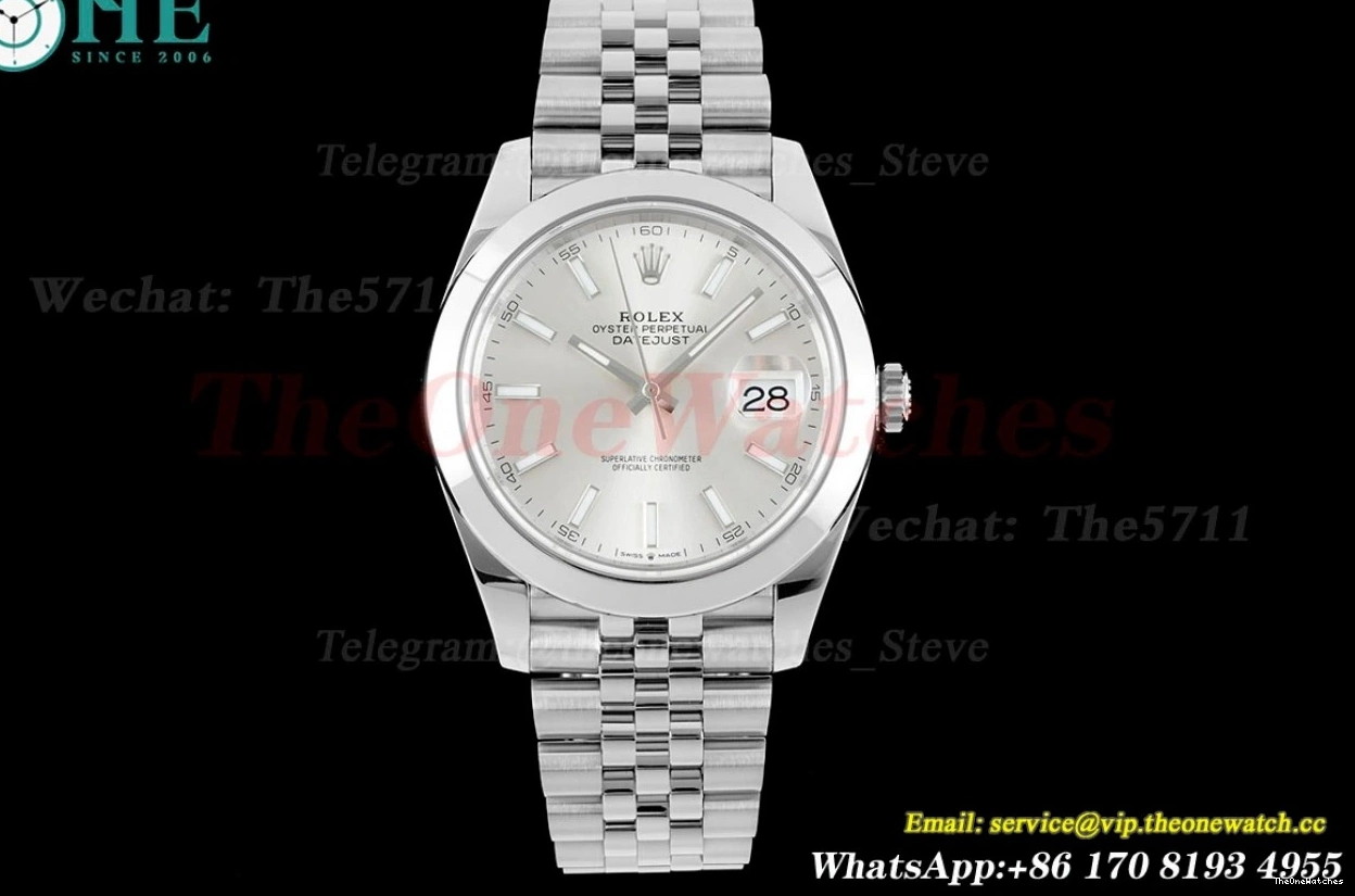 126300 Stk VR3235 Jubilee Silver 41mm Datejust SS SS King 904L 1208